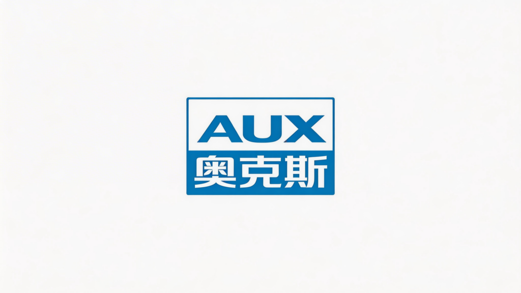 jimeng 2026 02 11 4061 提取图片中第二行第二个的“aux奥克斯”图标，背景改为白色，保持图标不变，输出比...