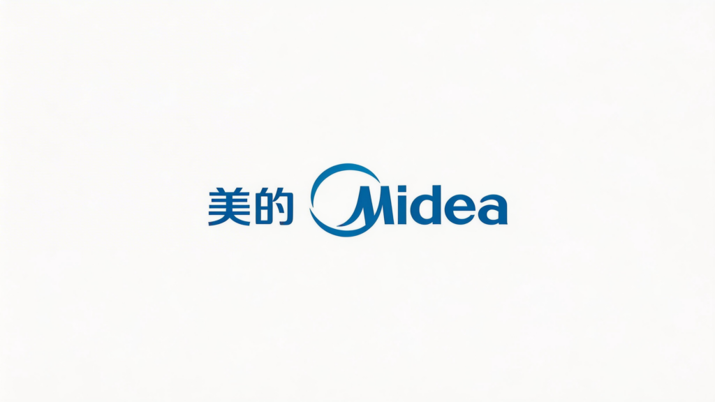 jimeng 2026 02 11 4235 提取图片中第一行第二个的“美的midea”图标，背景改为白色，保持图标不变，输出...